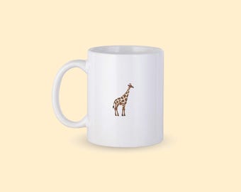 Giraffe Coffee Mug, Giraffes Personalized Mug, Cute Little Giraffe Coffee Cup, Animal Lover Mug, Gift for Giraffe Lover, Co-worker Gift