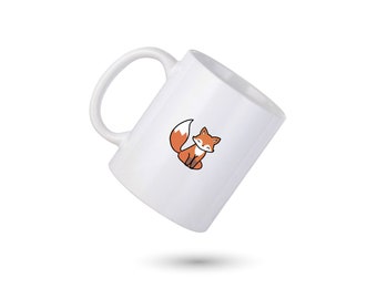 Taza de zorro, taza personalizada de zorro, linda taza de zorro, regalo para él, regalo para ella, regalo para compañero de trabajo