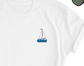 Boat Shirt, Boat Sailing Lover T-Shirt, Boat Ocean Tee Shirt, Boat Sea Gift Shirt, Boat Icon Shirt Tee, Gift Sailing Boat Lover Tee UNISEX