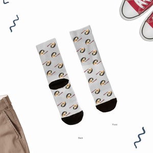 Ramen Socks, Cute Ramen Socks, Fun Ramen Socks, Cute Ramen Socks, Ramen lover Socks, Fun Ramen Gifts, Cute Ramen Gift
