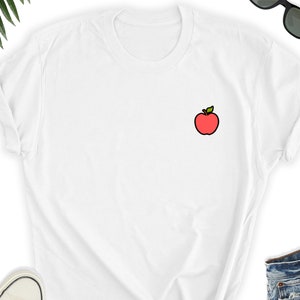 Apple Shirt / Fruit Shirt / Apple minimalist shirt / Apple Summer T-shirt / Festival Fruit Tees / Beach Clothing / Vacation Clothing