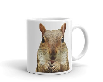 Squirrel Coffee Mug, Squirrel Personalized Mug, Squirrel Coffee Cup, Squirrel Designed Mug, Gift for Him, Gift for Her, Co-worker Gift