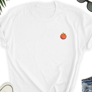 Tomato Shirt / Vegetable Shirt / Tomato minimalist shirt / Summer T-shirt / Festival Vegetable Tees / Beach Clothing / Vacation Fruit