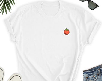 Tomato Shirt / Vegetable Shirt / Tomato minimalist shirt / Summer T-shirt / Festival Vegetable Tees / Beach Clothing / Vacation Fruit