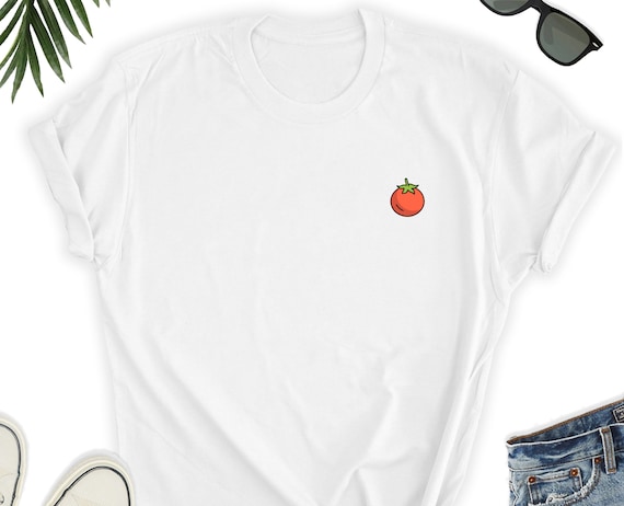 Tomato Shirt / Vegetable Shirt / Tomato minimalist shirt / Summer T-shirt / Festival Vegetable Tees / Beach Clothing / Vacation Fruit