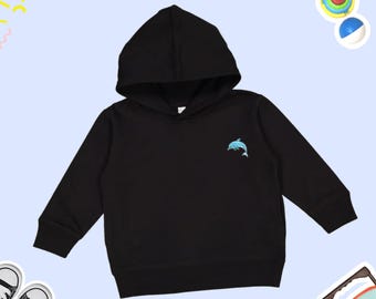 Delfin Barn Småbarns Hoodie, Söt Delfin Barnpresent, Gåva Delfinälskare Barn, Söt Delfiner Havsälskare Barn Hoodie Småbarn Unisex