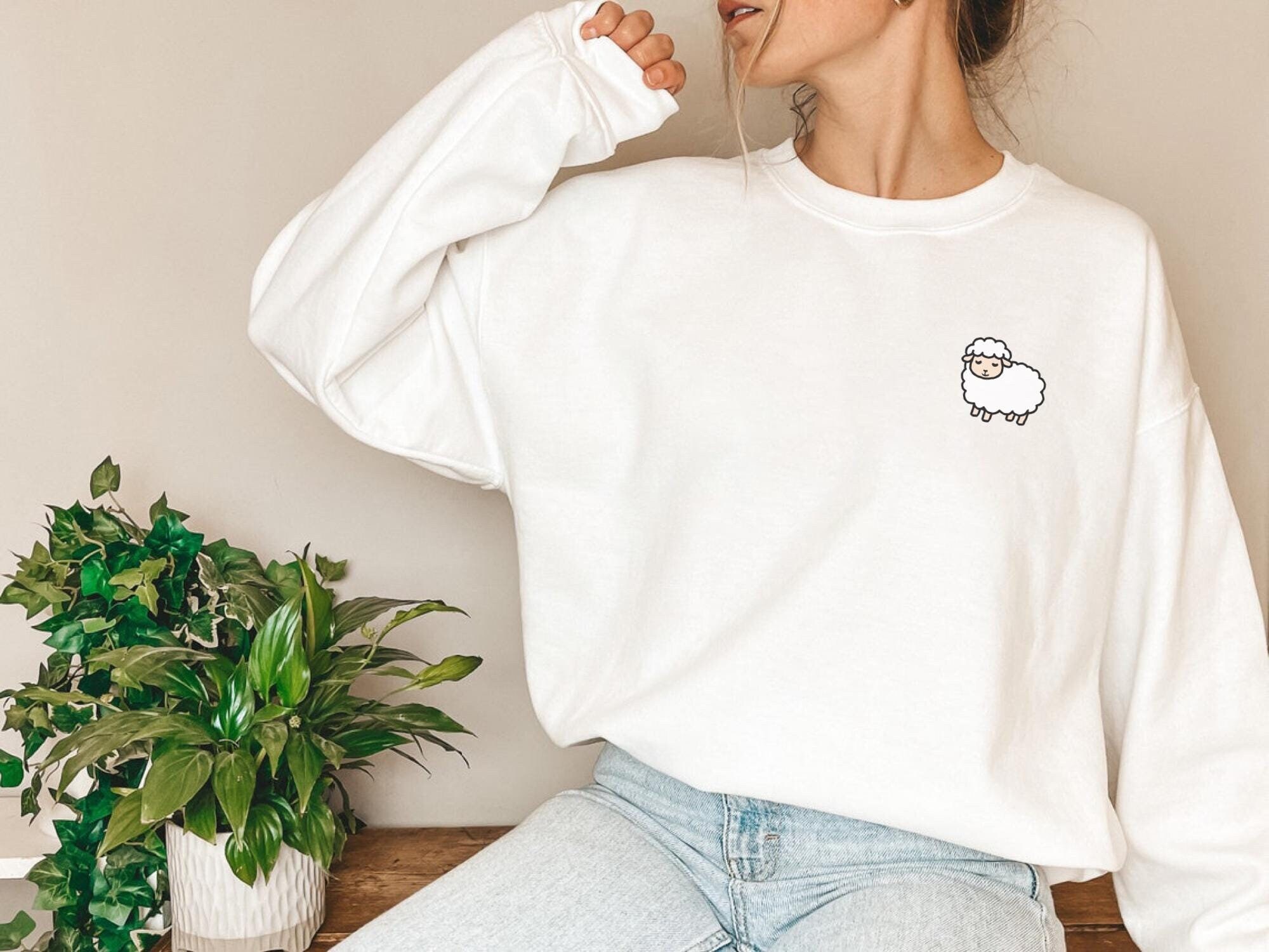 Sheep Sweatshirt, Cute Sheep Design Sweater, Sheep Crewneck, Sheep Friend Gift, Sheep Icon Hoodie Gift, Sheep Jumper UNISEX SWEATSHIRT