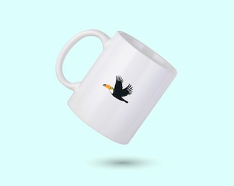 Toucan Coffee Mug, Toucan Personalized Mug, Cute Toucan Coffee Cup, Bird Lover Mug, Gift for Him, Gift for Her, Co-worker Gift