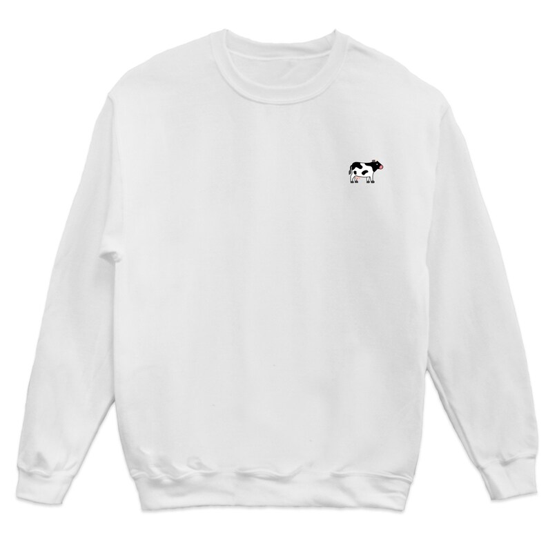 Cow Icon Sweatshirt Cute Cow Sweater Cow Lover Sweater Cow | Etsy
