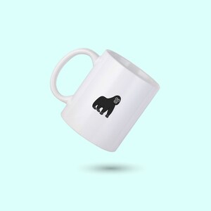 Gorilla Coffee Mug, Gorilla Personalized Mug, Cute Gorilla Coffee Cup, Gorillas Lover Mug, Gift for Him, Gift for Her, Co-worker Gift