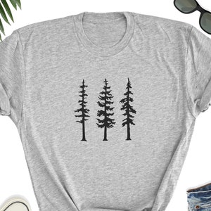 Pine Trees T-Shirt, Pine Tree Shirt, Tree Graphic Tee, Nature Shirt, Tree Silhouette Shirt, Nature Lover Shirt