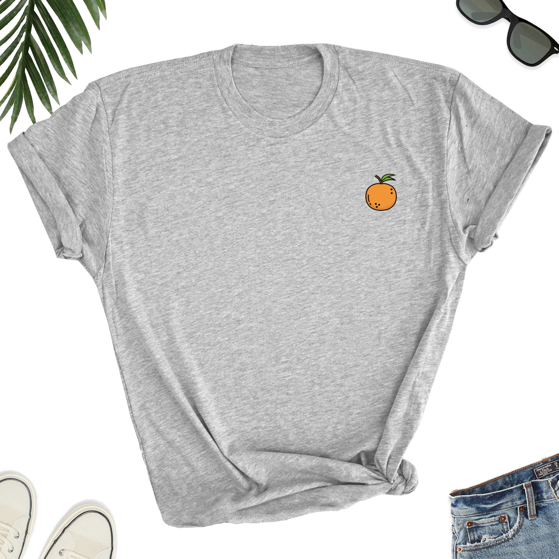 Orange Shirt / Fruit Shirt / Orange minimalist shirt / Orange | Etsy