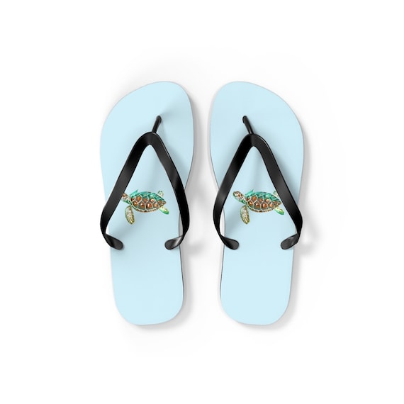 Sea turtle 2024 flip flops