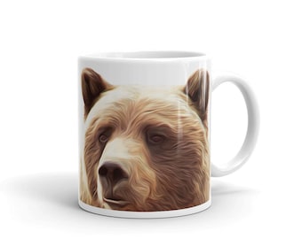 Björnmugg, Björnälskare, Björnkaffekopp, Björndesignad mugg, Present till honom, Present till henne, Present till kollega, Barnpresenter