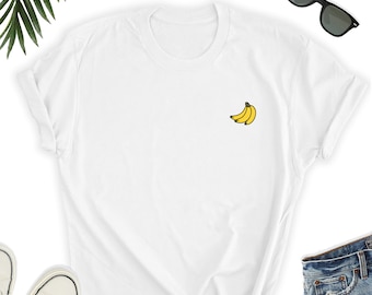 Banana Shirt / Fruit Shirt / Banana minimalist shirt / Summer T-shirt / Festival Fruit Tees / Beach Clothing / Vacation Clothing