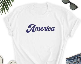 America  Shirt, Retro America Shirt, USA Shirt, 4th Of July Shirt, Patriotic Shirt, Cute USA Shirt, America Shirt, UNISEX Adults