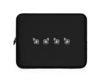 Zebra Laptop Sleeve, Cute Zebra Laptop iPad Sleeve, Zebras Lover Gift, Zebra iPad Case, Cute Zebra MacBook Air Pro 13" 15" Sleeve