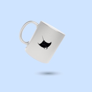 Manta Ray Coffee Mug, Stingray Personalized Mug, Cute Ocean Lover Coffee Cup, Manta Ray Icon Mug, Stingray Cute Mug, Stingray Cute Gift