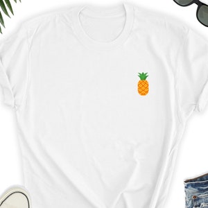 Camisa de abacaxi/camisa de frutas/camisa minimalista de abacaxi fofa/camiseta de verão de abacaxi/camisetas de frutas de festival/roupas de férias na praia