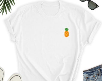 Pineapple Shirt / Fruit Shirt / Cute Pineapple minimalist shirt / Pineapple Summer T-shirt / Festival Fruit Tees / Beach Vacation Clothing