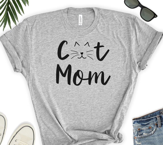 Cat Mom Shirt / Cat Mom Whiskers Shirt / Animal Pet Lover / | Etsy