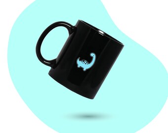Mug dinosaure, mug personnalisé dinosaure, tasse à café dinosaure long cou, mug amateur de dinosaures, cadeau pour lui, cadeau pour elle, cadeau collègue