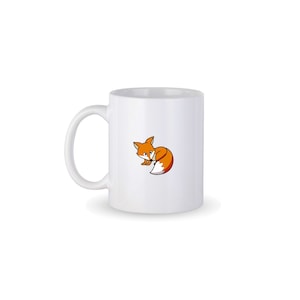 Fox Coffee Mug, Fox Personalized Mug, Cute Fun Fox Coffee Cup, Foxes Lover Mug, Gift for Him, Gift for Her, Co-worker Gift, Fox Mug