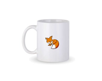 Taza de zorro, taza personalizada de zorro, divertida y adorable taza de zorro, para amantes de los zorros, regalo para él, regalo para ella, regalo para compañeros de trabajo, taza de zorro