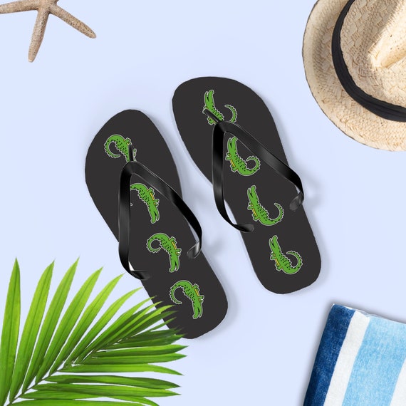 Crocodile Flip flops Alligator Lover Flip Flop Sandals Crocodile