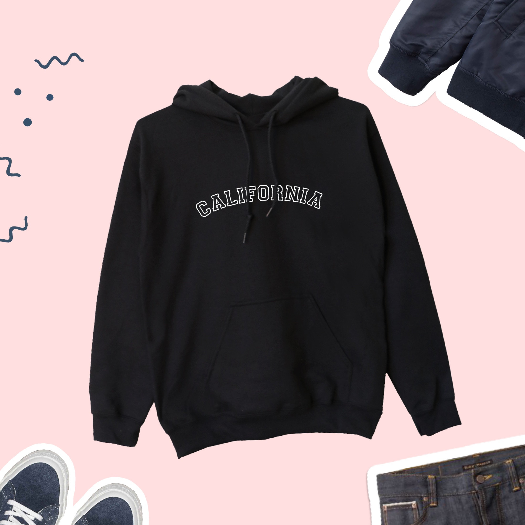 Monterey California CA Vintage Athletic Sports Design Zip Hoodie