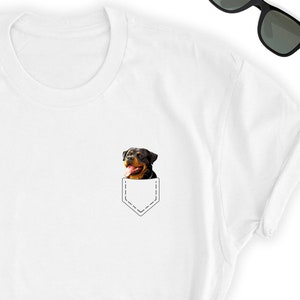 Rottweiler Dog Shirt / Funny Cute Rottweiler Tee / Dog Rottweiler Pocket Shirt / Rottweiler Shirt / Cute Rottweiler / Rottweiler Unisex Tee