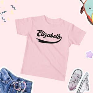 Camisa personalizada para niños, linda camisa con nombre personalizado para niños, camisa personalizada para niñas, camiseta para niños con nombre personalizado, camiseta con nombre personalizado, camisa para niños unisex
