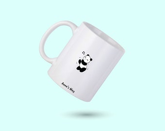 Panda Kaffeetasse, Panda Personalisierte Tasse, Panda Icon Kaffeetasse, Panda Tasse, Geschenk für Ihn, Geschenk für Sie