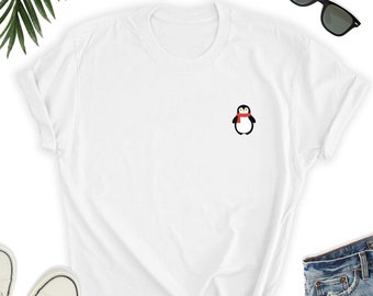 Penguin with Scarf Shirt, Penguin Winter Tee, Penguin Lover, Penguin T-shirt, Penguin Icon Tee, Penguin Design Shirt, Penguin UNISEX T-shirt