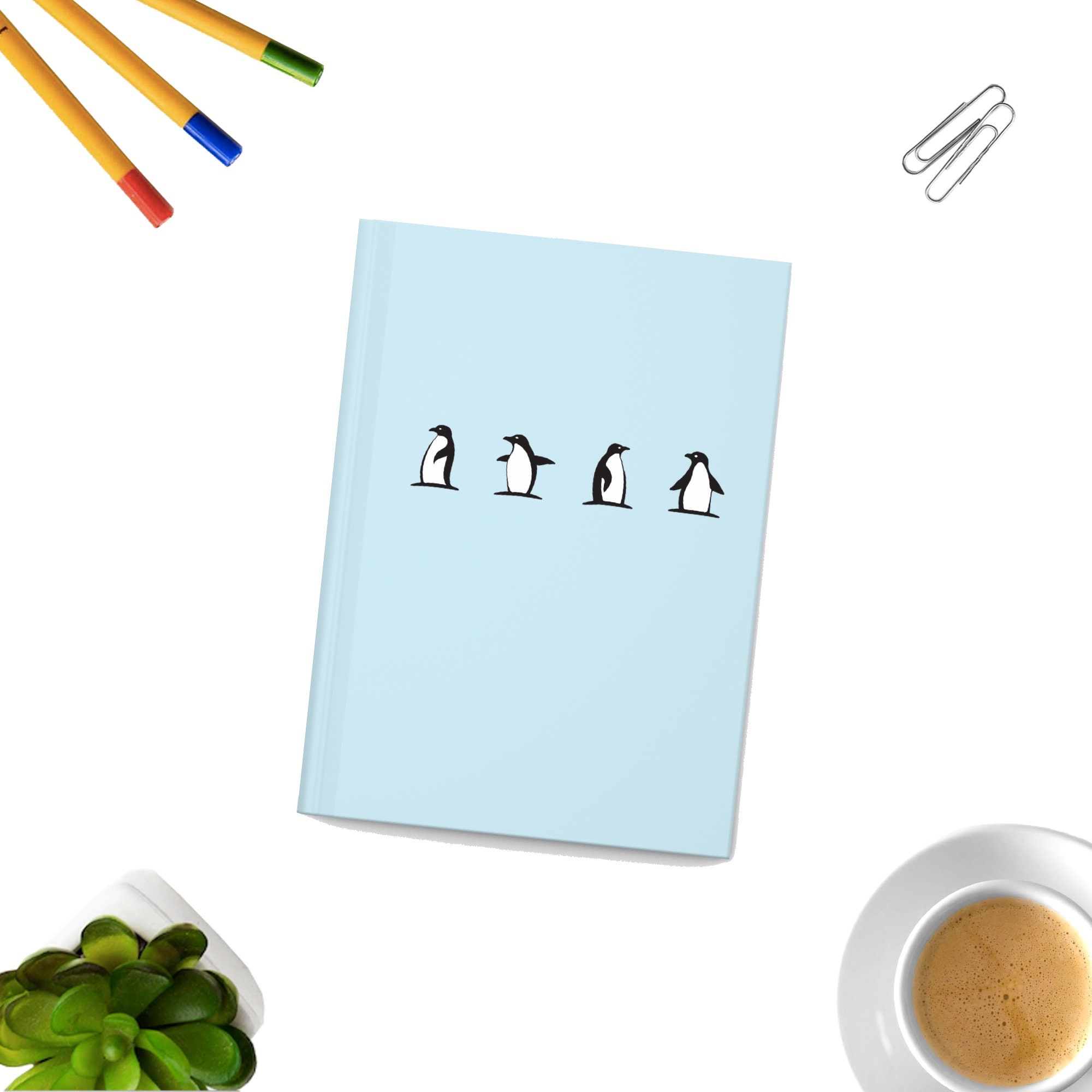Penguin Journal Spiral Notebooks, Penguin Lover Journal, Gift for Penguin Friend Notebook, Penguin Notebook Journal, Cute Penguin Journal