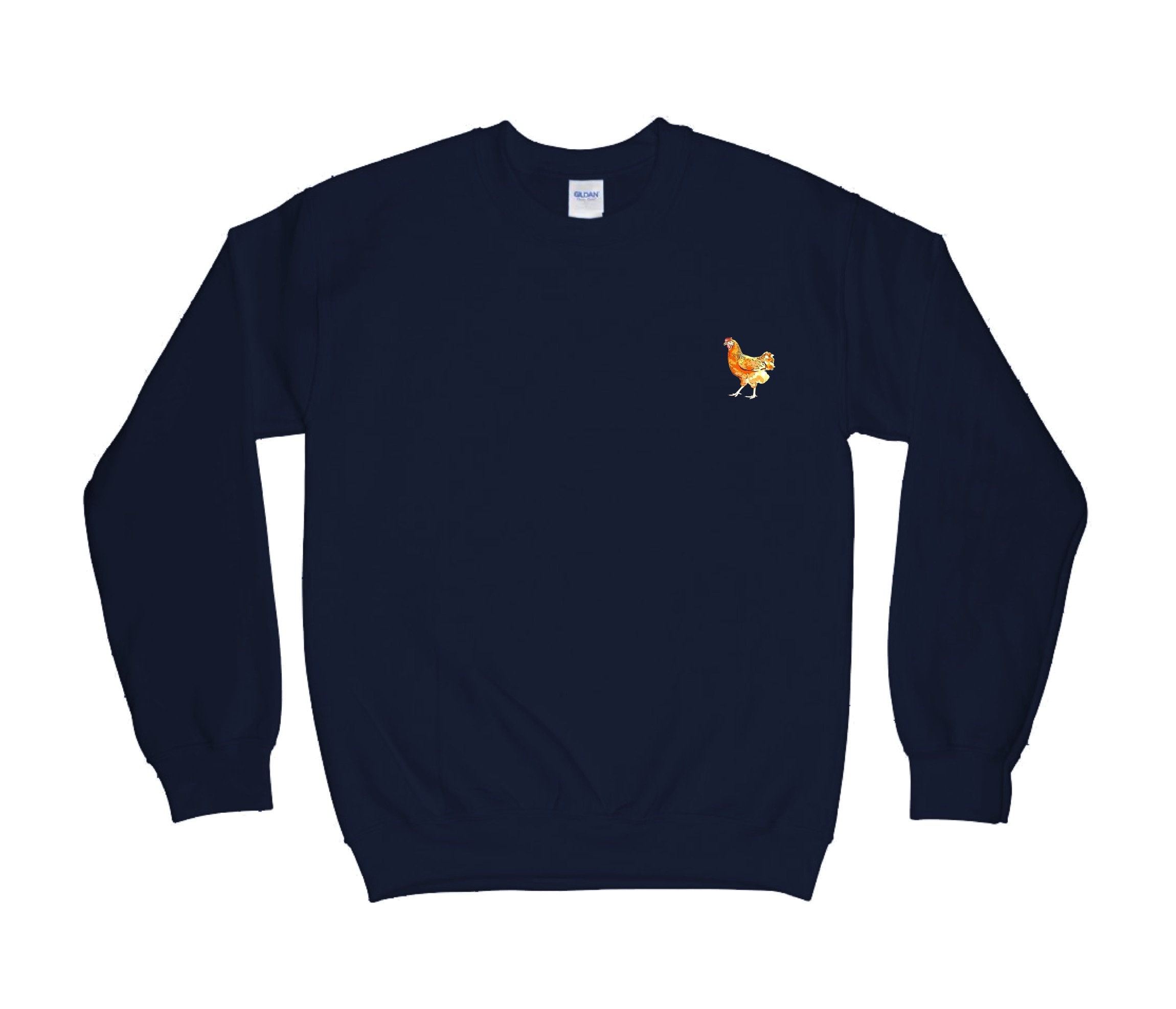 Vintage Chicken Print Casual Cotton Sweatshirt main image 0
