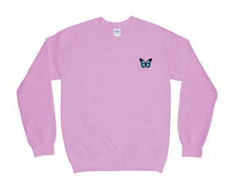 【GRAVER】22FW★ [UNISEX] Butterfly Sweatshirt Men Women Y2K Butterfly Zip Up Hoodie Grunge Dark Academia