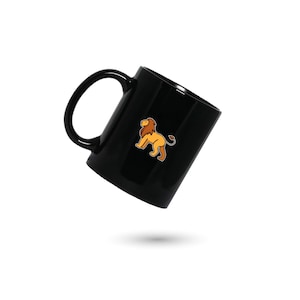 Lion Coffee Mug, Lion Icon Personalized Mug, Cute Lion Coffee Cup, Lions Animal Lover Mug, Gift for Him, Lion Co-worker Gift, Lion Friend