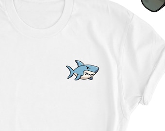 Camiseta de tiburón, linda camiseta de tiburón para amantes del océano, camiseta de tiburón, camiseta de regalo para amantes del océano, camiseta de tiburón, regalo para un amigo amante de los tiburones, regalo divertido de tiburón