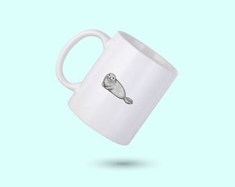 Seal Coffee Mug, Seal Personalized Mug, Cute Seal Coffee Cup, Ocean Lover Mug, Gift for Him, Gift for Her, Co-worker Gift Fun Seal Gift