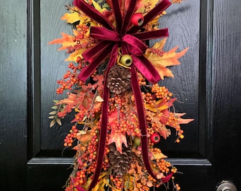 Fall Wreath, Fall Door Wreaths, Fall Swag