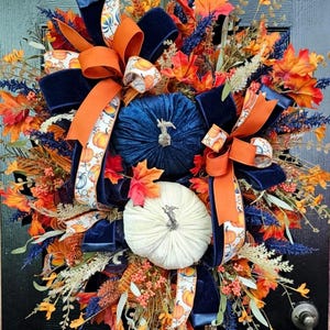 Fall Wreath, Fall Wreaths for Front Door, Front Door Wreath, Pumpkin Wreath