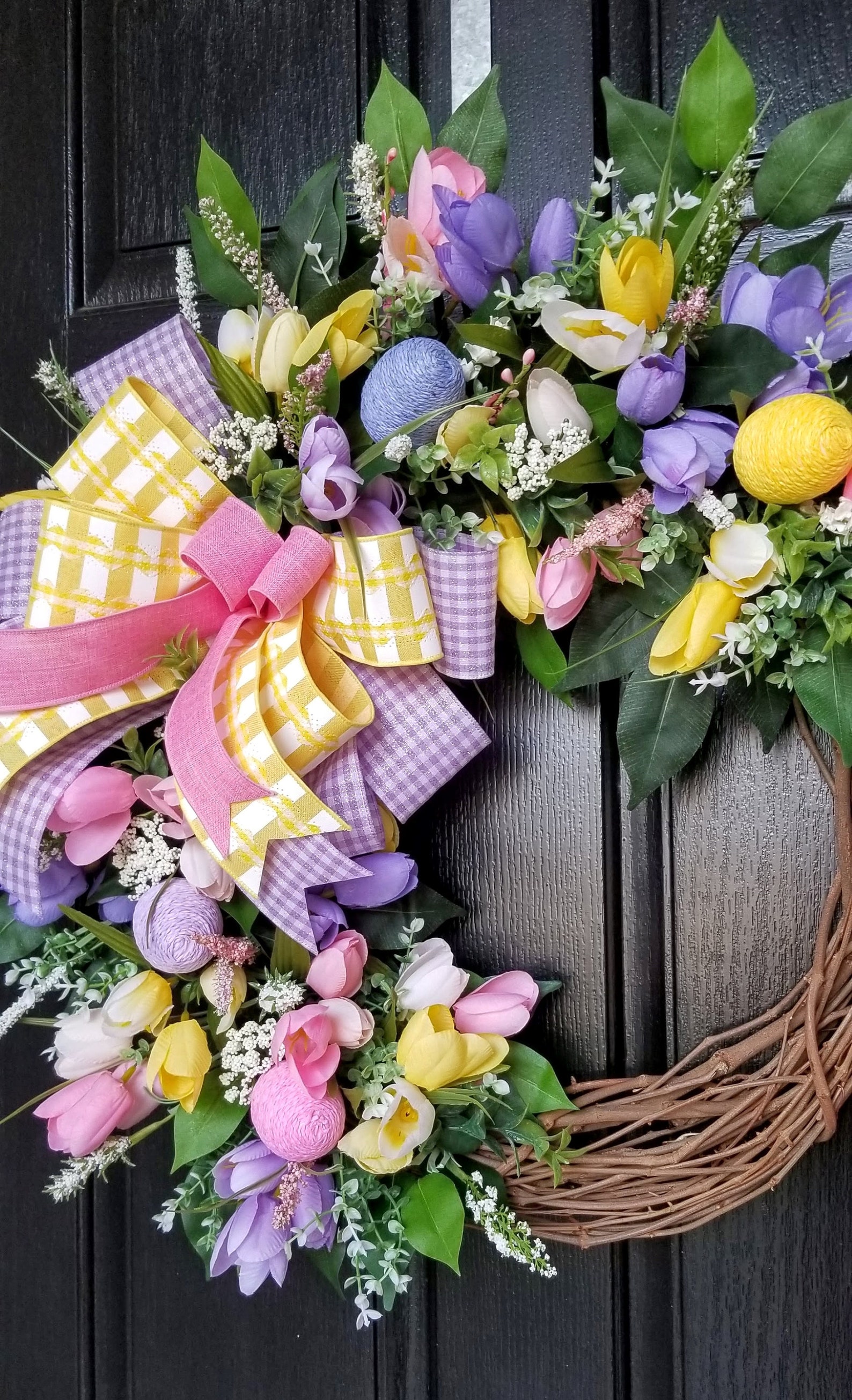 Wreaths for Front Door Easter Wreath Tulip Wreath Spring Etsy