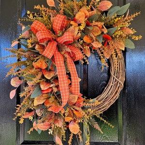 Fall Wreath, Fall Wreaths for Front Door, Front Door Wreath