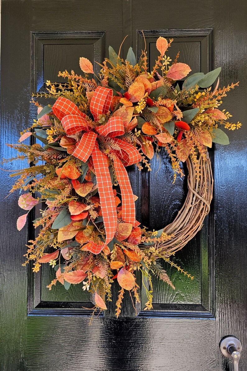 Fall Wreath, Fall Wreaths for Front Door, Front Door Decor - Etsy