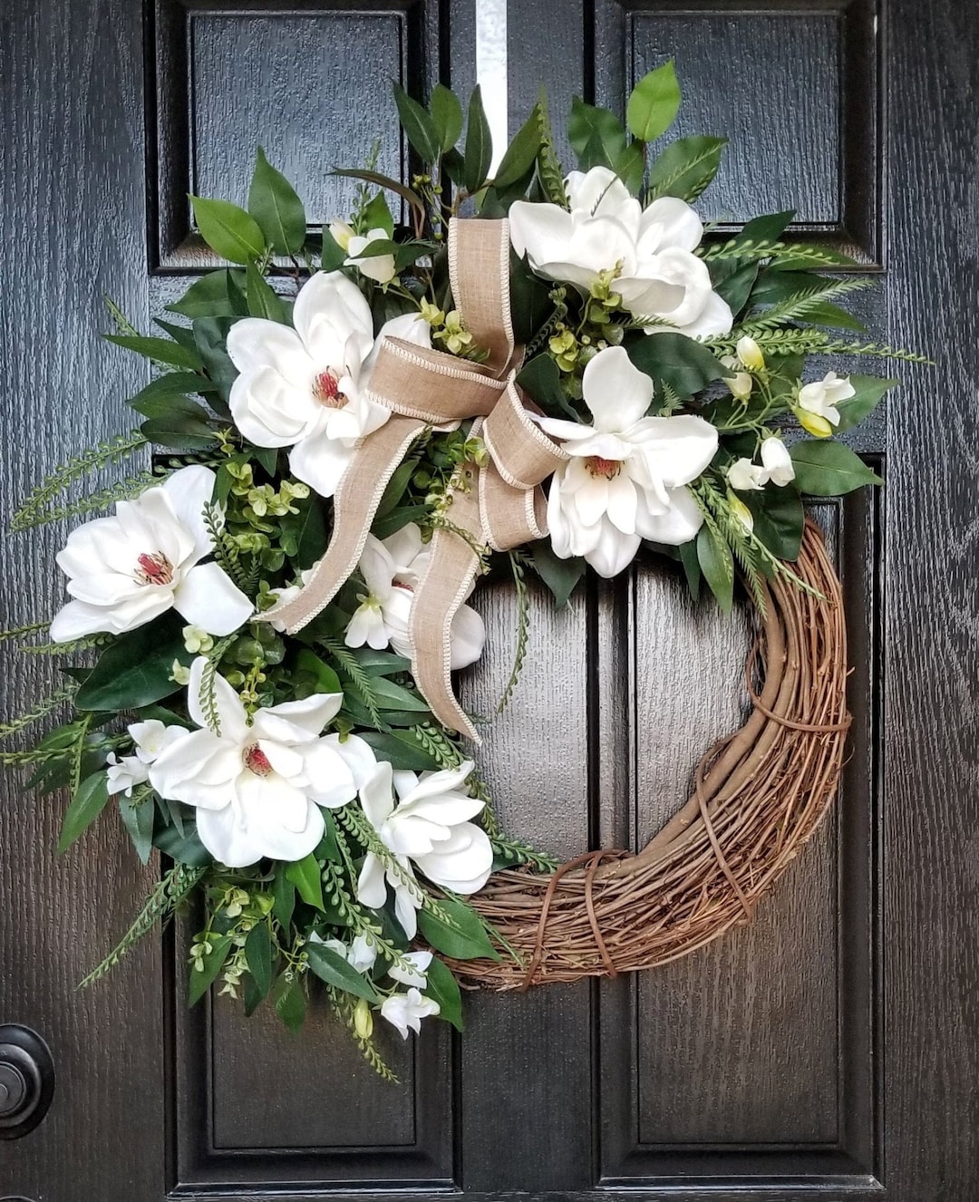 Wreaths for Front Door, Magnolia Wreath, Farmhouse Wreath - Etsy