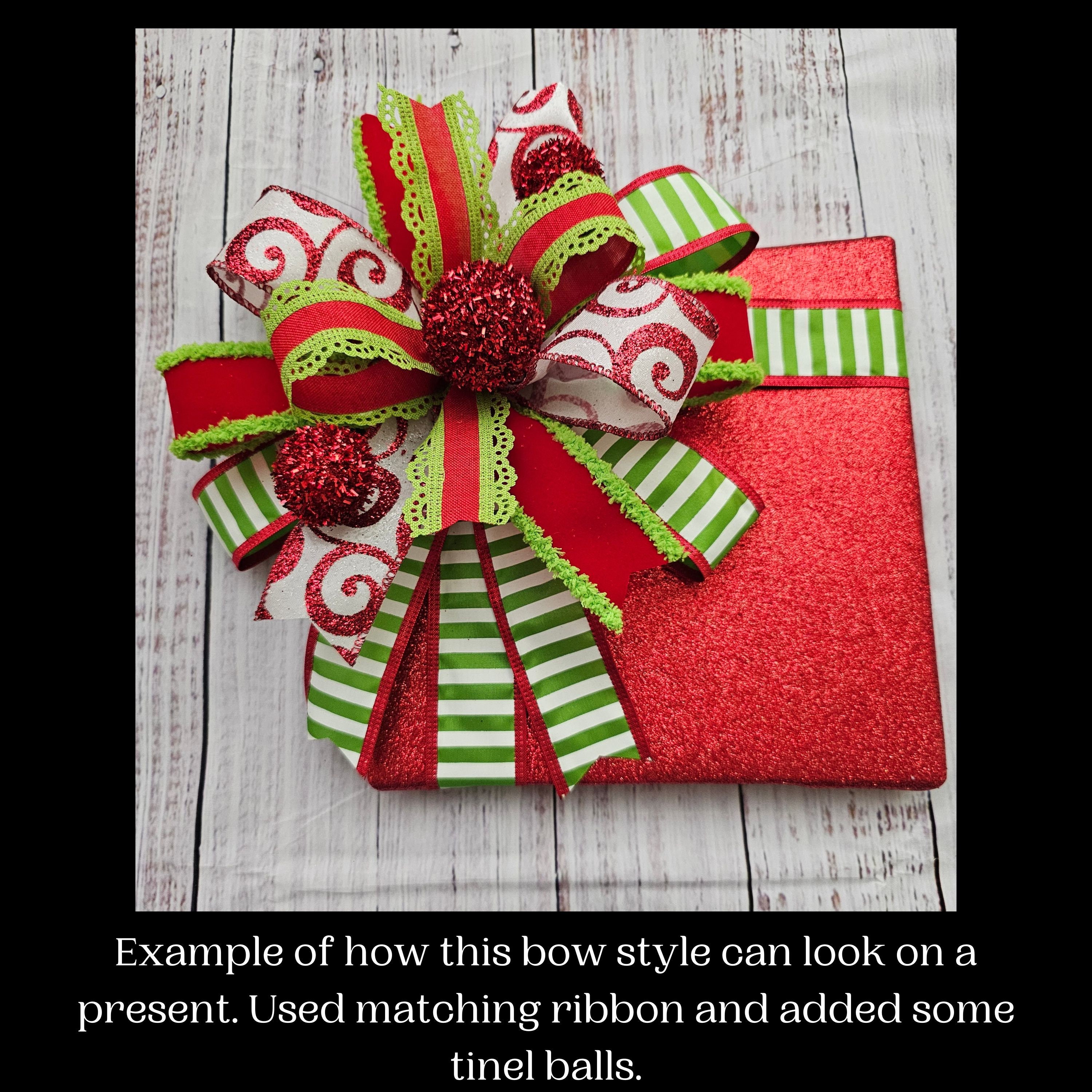 Zelfstudie kerststrik: doe-het-zelfdecoratie (pdf en video) - Etsy België, image size:3000x3000