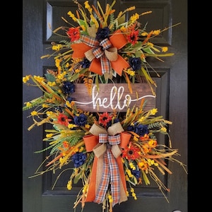 Fall Wreath, Fall Wreaths for Front Door, Front Door Wreath