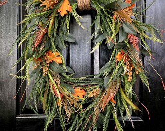 Fall Door Wreath, Front Door Wreaths, Fall Decor