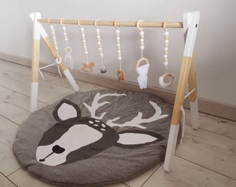 Arche D Eveil En Bois Rose Cuivre Babygym Etsy